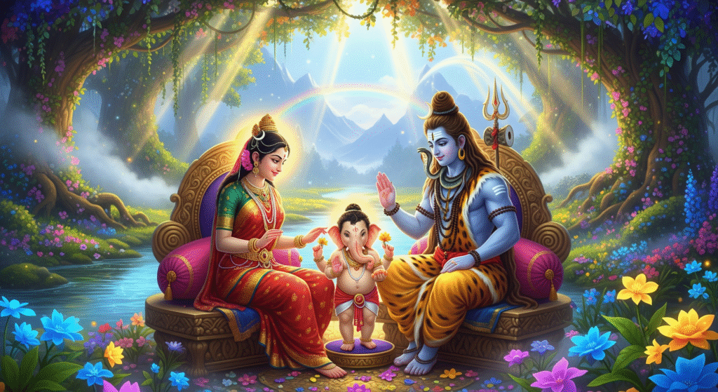 ganesh parvati and shiva
